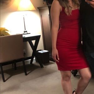 simple red dress